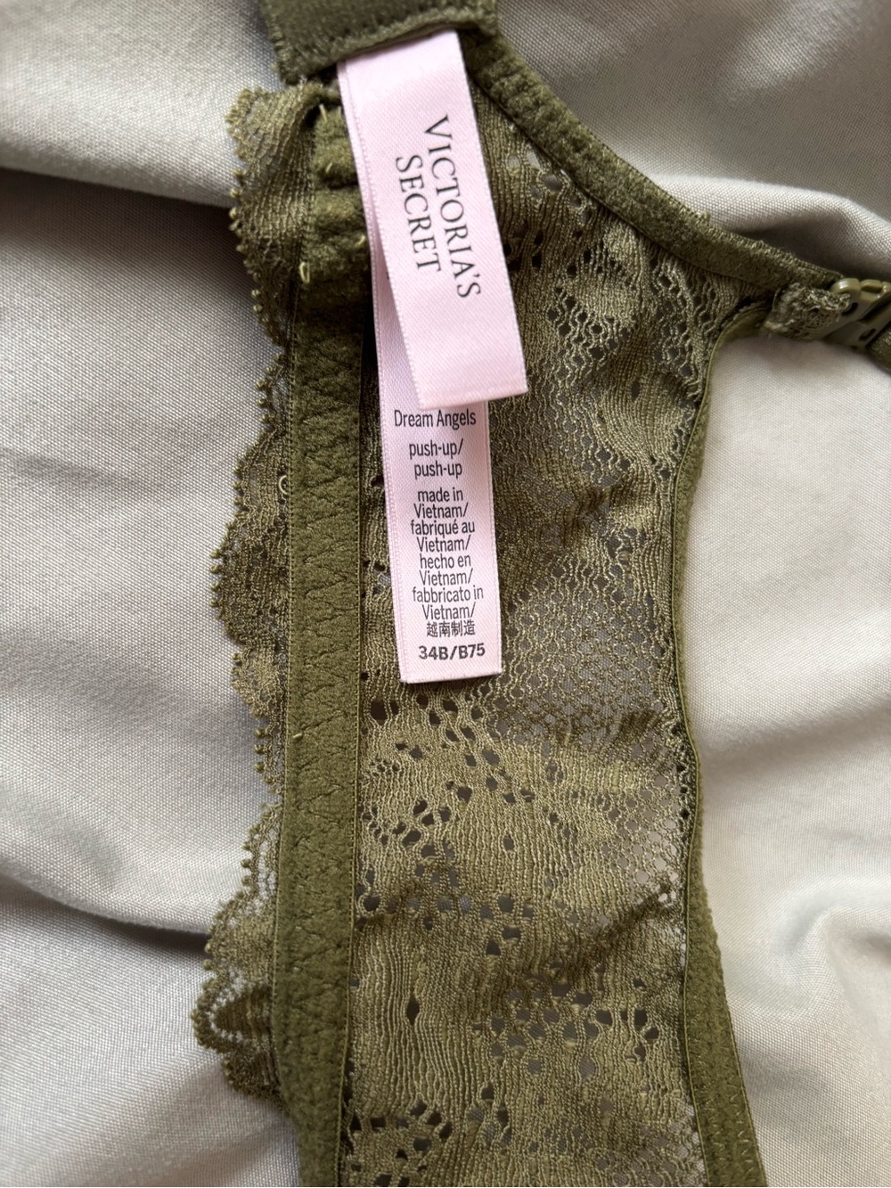 Victoria's Secret Olive Lace Dream Angels Push-Up Bra - Picture 2 of 4